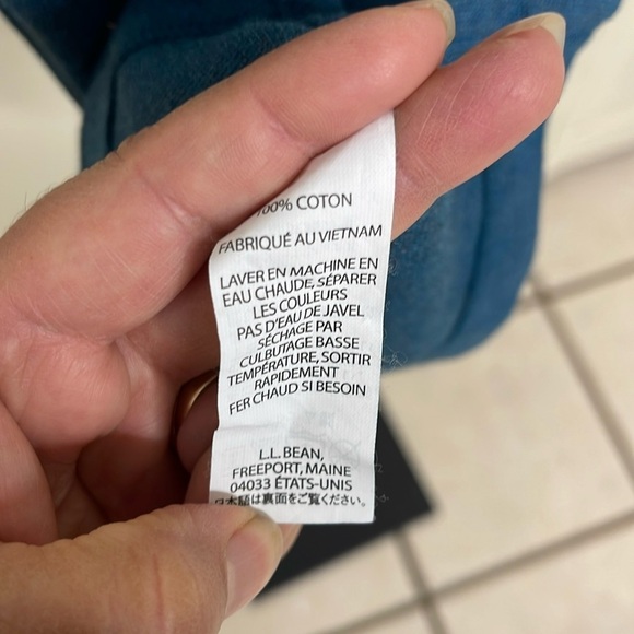 L.L. Bean Men’s Blue Short Sleeve Polo 1/4 Button Up Shirt Size M Tall - Picture 6 of 7